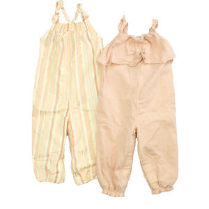 Rache Zoe Girls Pink | White Romper size: 6-9 Months